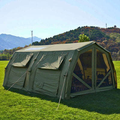 RBM Outdoors Coody Familia AirTent 17.2 Pro Forest Green- Inflatable Tent for Camping (2-10 Person)