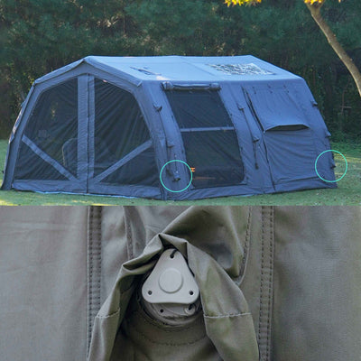 RBM Outdoors Coody Familia AirTent 17.2 Pro Forest Green- Inflatable Tent for Camping (2-10 Person)