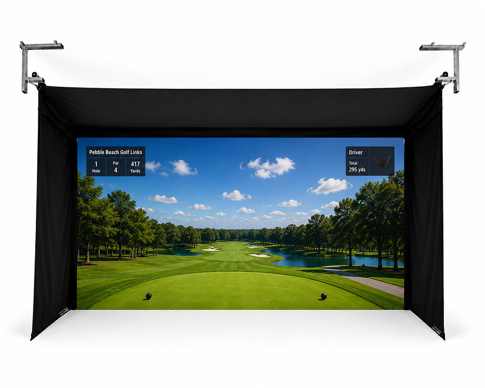 The SportScreen Golf Studio Vanish 16 Retractable Golf Simulator Enclosure