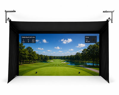 The SportScreen Golf Studio Vanish 16 Retractable Golf Simulator Enclosure
