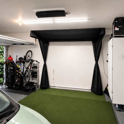 The SportScreen Golf Studio Vanish LITE 9 Retractable Golf Simulator Enclosure