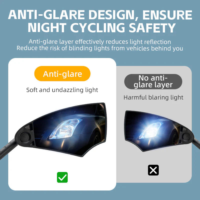 Birch ROCKBROS Adjustable Bike Mirror Anti-Glare 360-Degree Rotation