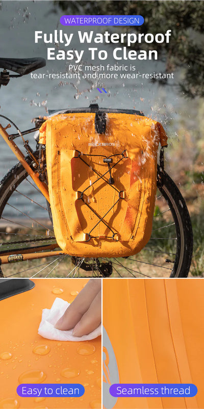 Birch ROCKBROS Deluxe Large Capacity Bicycle Saddlebag in Various Colours