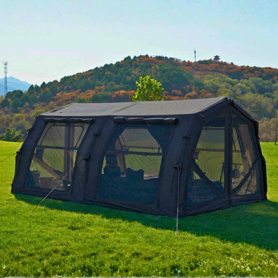 RBM Outdoors Coody Familia AirTent 17.2 Pro Black - Inflatable Tent for Camping (2-10 Person)