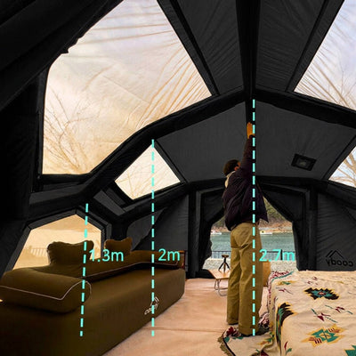 RBM Outdoors Coody | RBM Bestona Inflatable Tent for 2-4 Person (Black)