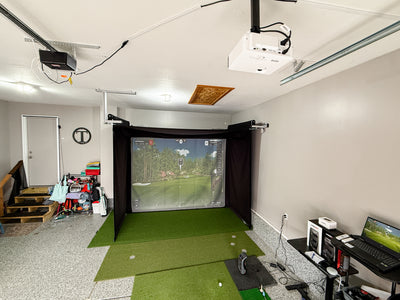 The SportScreen Golf Studio Vanish 11 Retractable Golf Simulator Enclosure