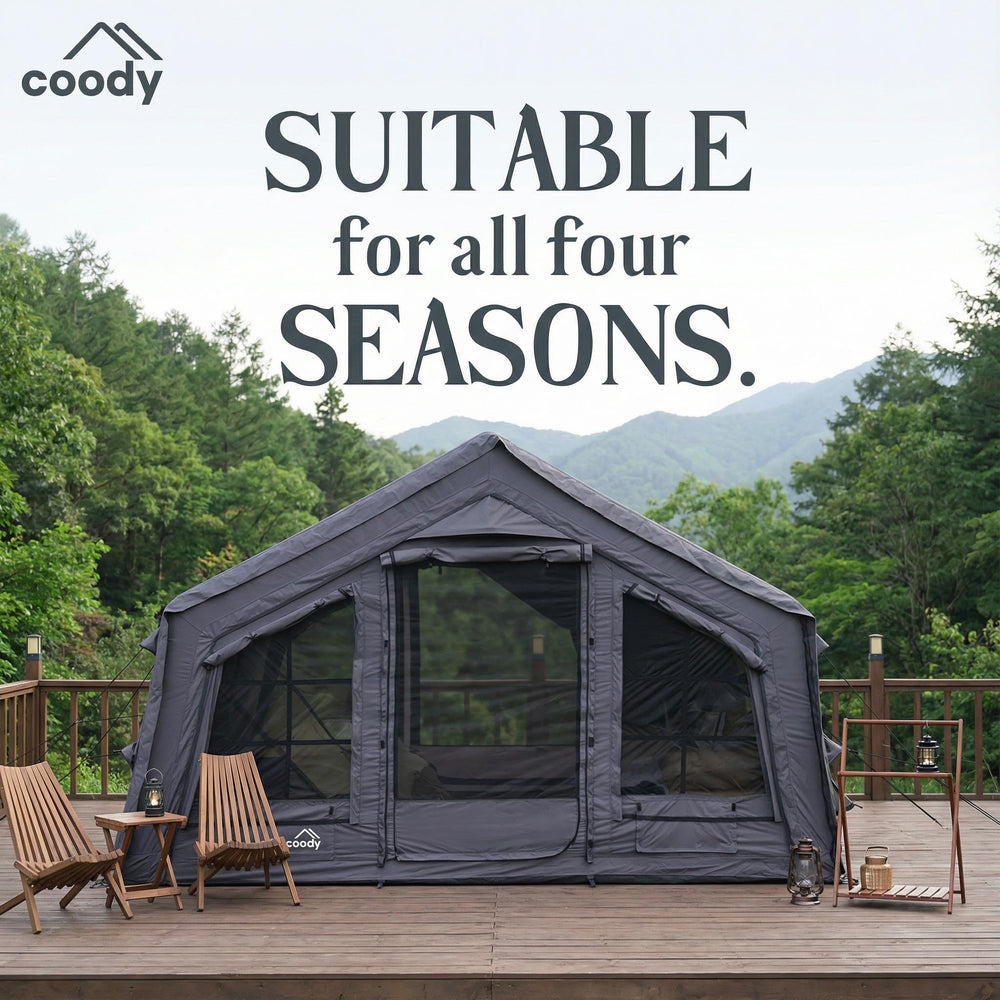 RBM Outdoors Coody 17.2 (Koala-7) Gray Inflatable Tent House for Camping (2-10 person)