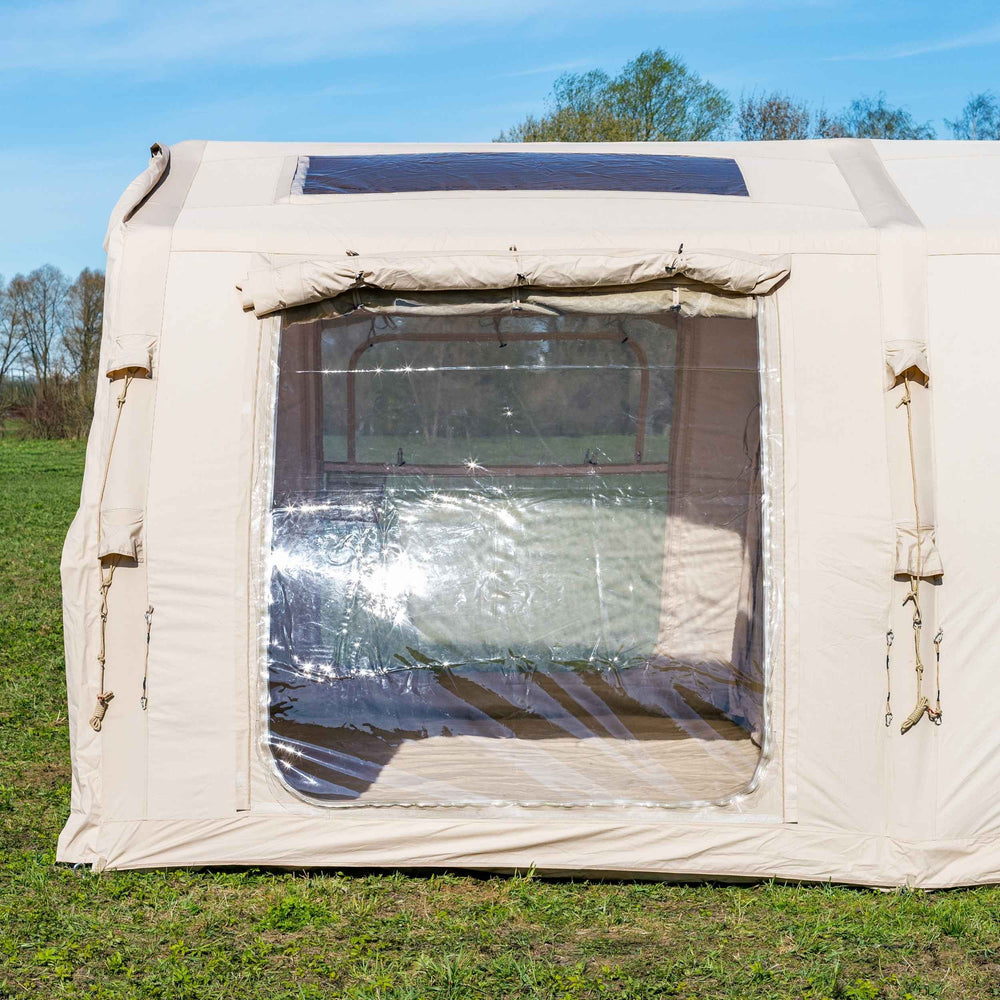 RBM Outdoors Coody Familia AirTent 17.2 PRO Beige (2-10 Person)+Electric Pump+TPU Door Beige+Ground Sheet