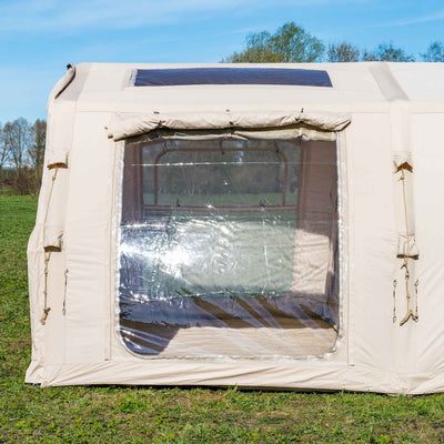 RBM Outdoors Coody Familia AirTent 17.2 PRO Beige (2-10 Person)+Electric Pump+TPU Door Beige+Ground Sheet
