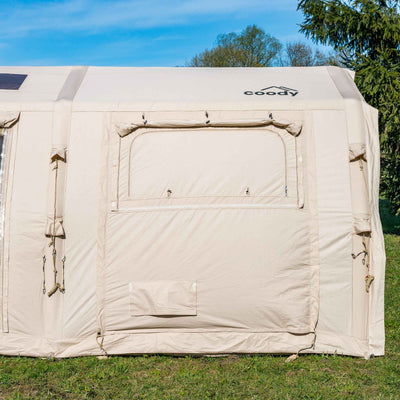 RBM Outdoors Coody Familia AirTent 17.2 PRO Beige (2-10 Person)+Electric Pump+TPU Door Beige+Ground Sheet