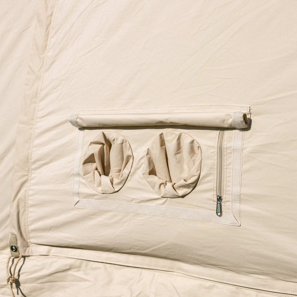 RBM Outdoors Coody Familia AirTent 17.2 PRO Beige (2-10 Person)+Electric Pump+TPU Door Beige+Ground Sheet