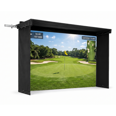 The SportScreen Golf Studio Vanish LITE 13 Retractable Golf Simulator Enclosure