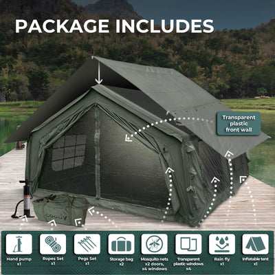Coody 17.2 | RBM Outdoors Koala 7 Inflatable tent for 2-10 person (Forest Green)