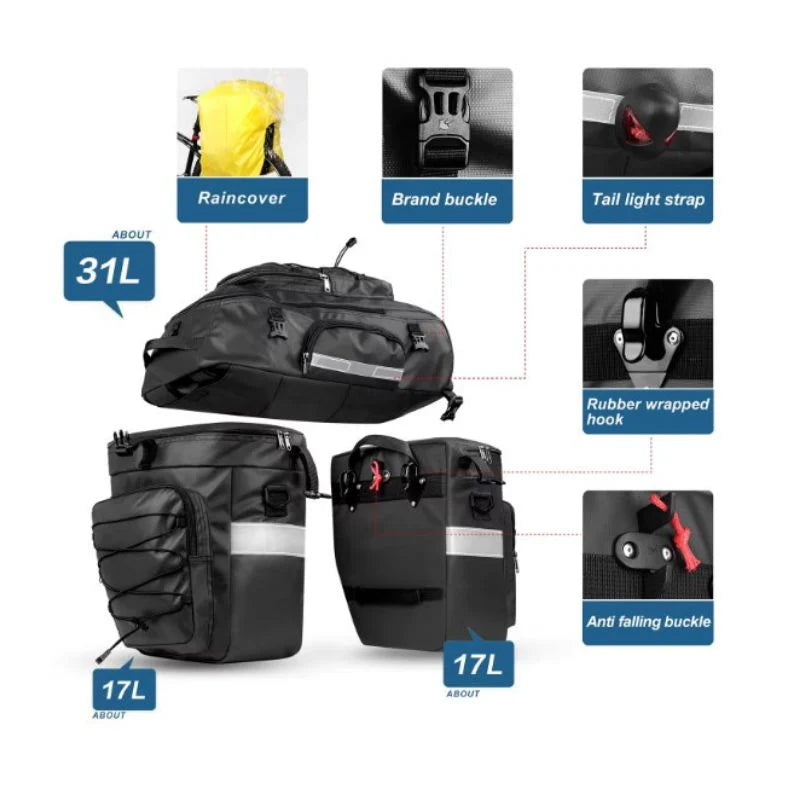 Birch 3-in-1 Multifunctional eBike Rear Bag