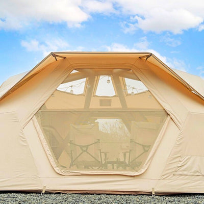 RBM Outdoors Coody Hub Pro Beige- Inflatable Tent for Camping (2-6 Person)