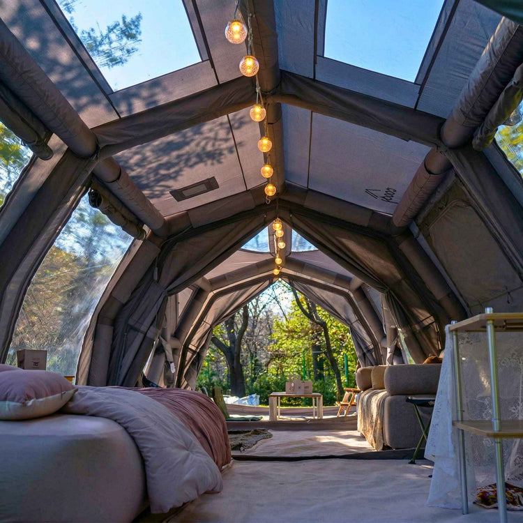 RBM Outdoors Coody Familia AirTent 17.2 Pro Gray - Inflatable Tent for Camping (2-10 Person)