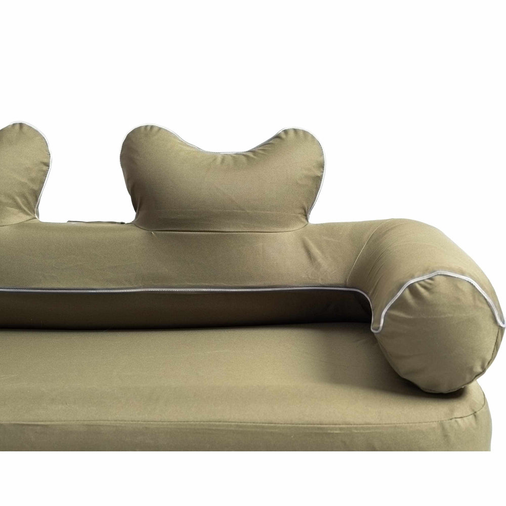 RBM Outdoors Coody Air Sofa Khaki - Inflatable Camping Couch with Built-In Pump