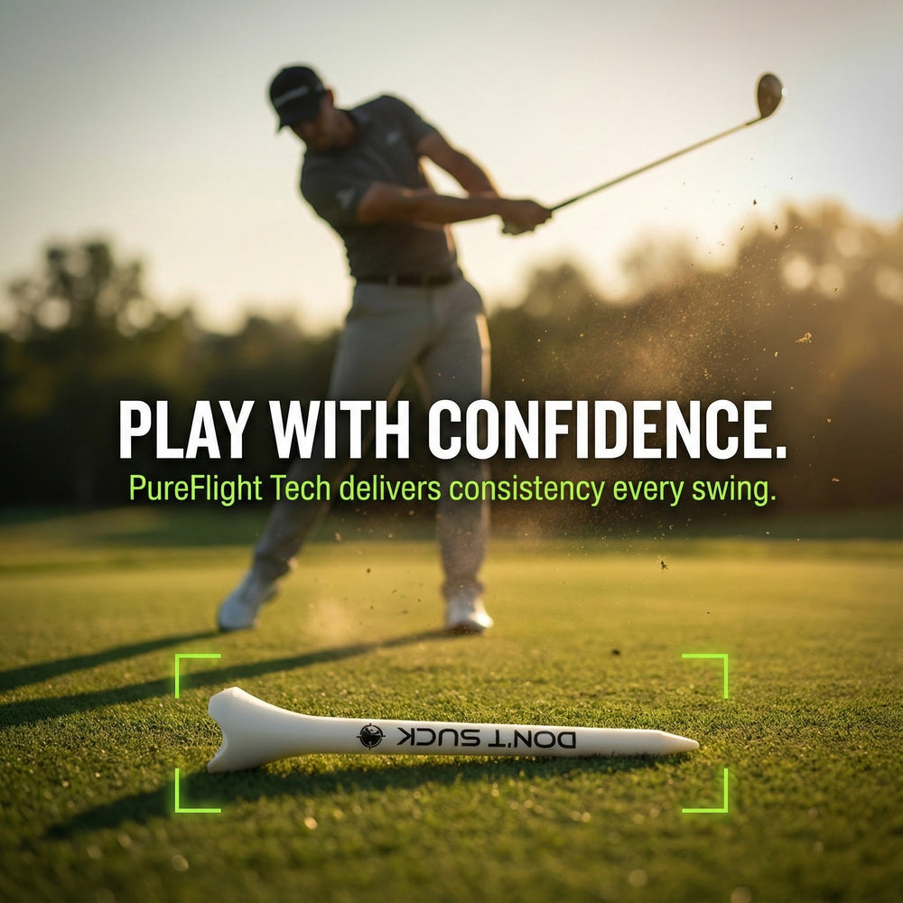 Aiming Fluid Golf - DON’T SUCK™ Golf Tees – PureFlight™ 4-Prong Design (50-Pack)