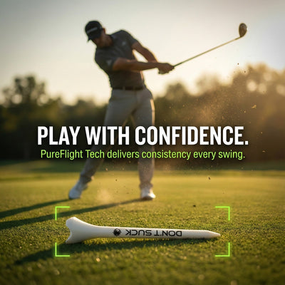Aiming Fluid Golf - DON’T SUCK™ Golf Tees – PureFlight™ 4-Prong Design (50-Pack)