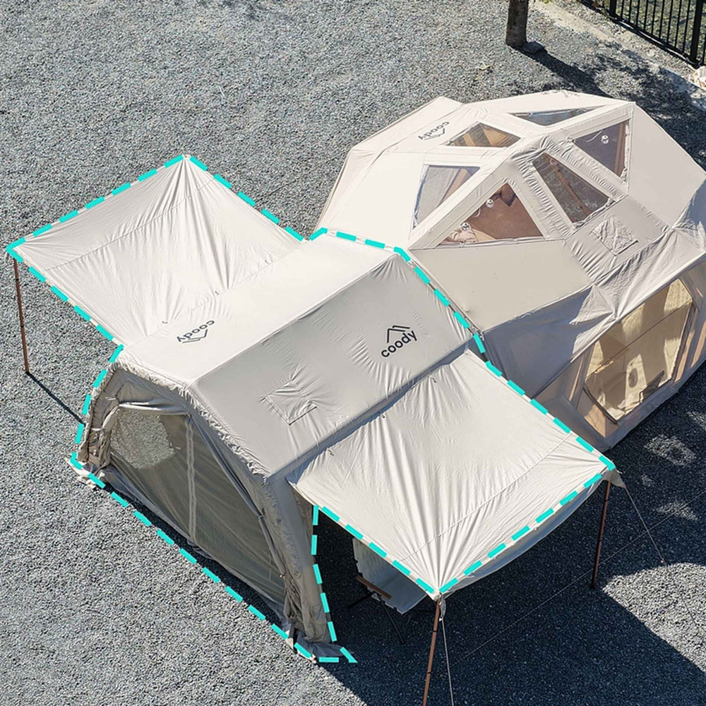 RBM Outdoors Coody AirTarp Pro Inflatable Canopy for 17.2 Pro, 10.0 Pro & Hub Pro - Beige
