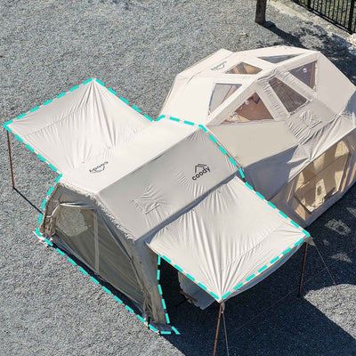 RBM Outdoors Coody AirTarp Pro Inflatable Canopy for 17.2 Pro, 10.0 Pro & Hub Pro - Beige