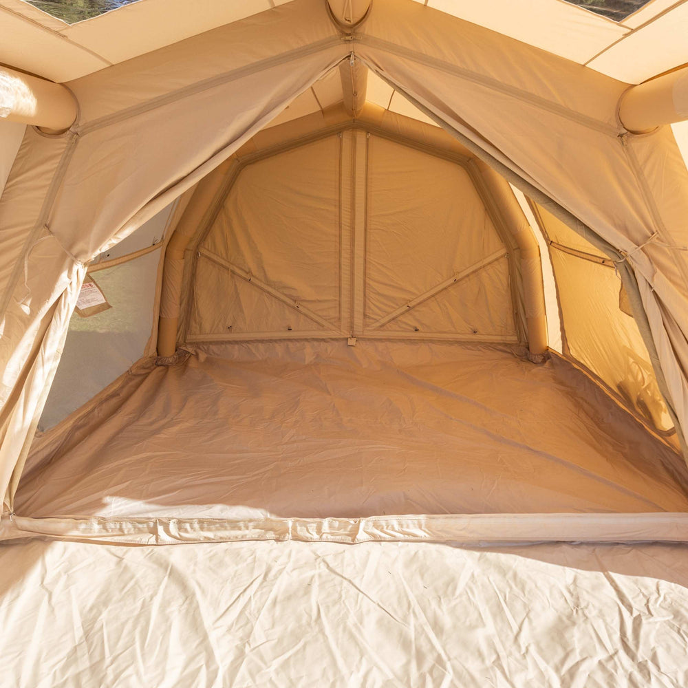 RBM Outdoors Coody Familia AirTent 17.2 PRO Beige (2-10 Person)+Electric Pump+TPU Door Beige+Ground Sheet