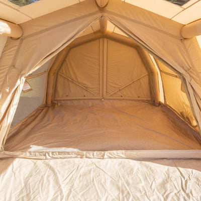 RBM Outdoors Coody Familia AirTent 17.2 PRO Beige (2-10 Person)+Electric Pump+TPU Door Beige+Ground Sheet