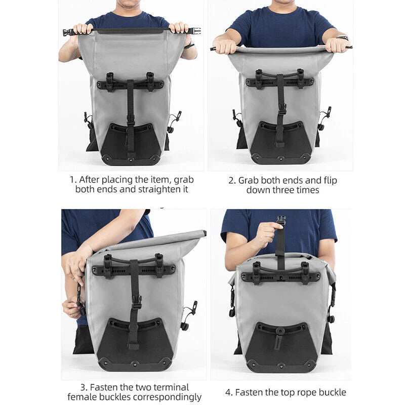 Birch ROCKBROS Deluxe Large Capacity Bicycle Saddlebag in Various Colours