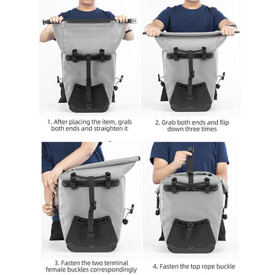 Birch ROCKBROS Deluxe Large Capacity Bicycle Saddlebag in Various Colours