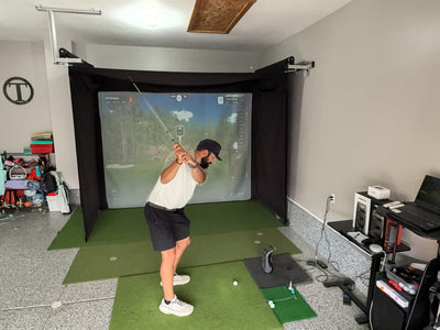 The SportScreen Golf Studio Vanish 11 Retractable Golf Simulator Enclosure