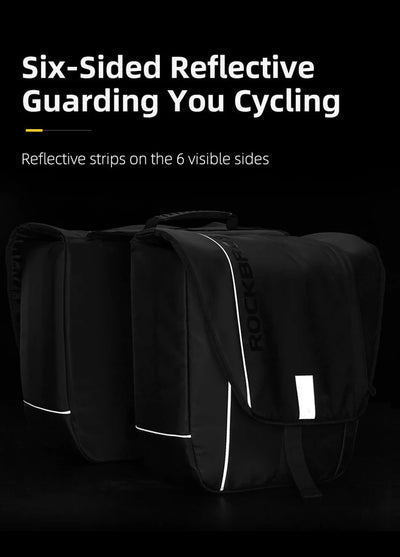 Birch ROCKBROS Super 30-Litre Bicycle Saddlebags in Black