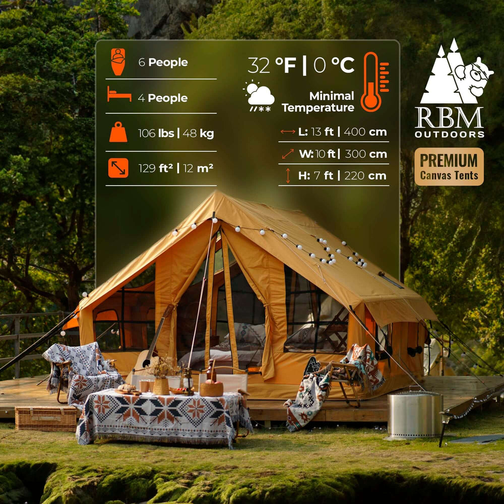 RBM Outdoors Panda Large - Inflatable tent for 2-6 person (Sunny Beige)