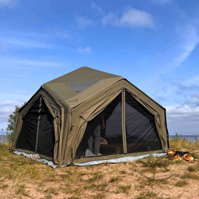 RBM Outdoors Coody Hub Forest Green (2-6 person) + Ground Sheet PVC + Carpet Coody Hub + Electric Pump