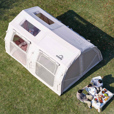RBM Outdoors Coody Familia AirTent 17.2 Pro Beige- Inflatable Tent for Camping (2-10 Person)