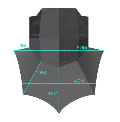 RBM Outdoors Coody | RBM Bestona Inflatable Tent for 2-4 Person (Black)