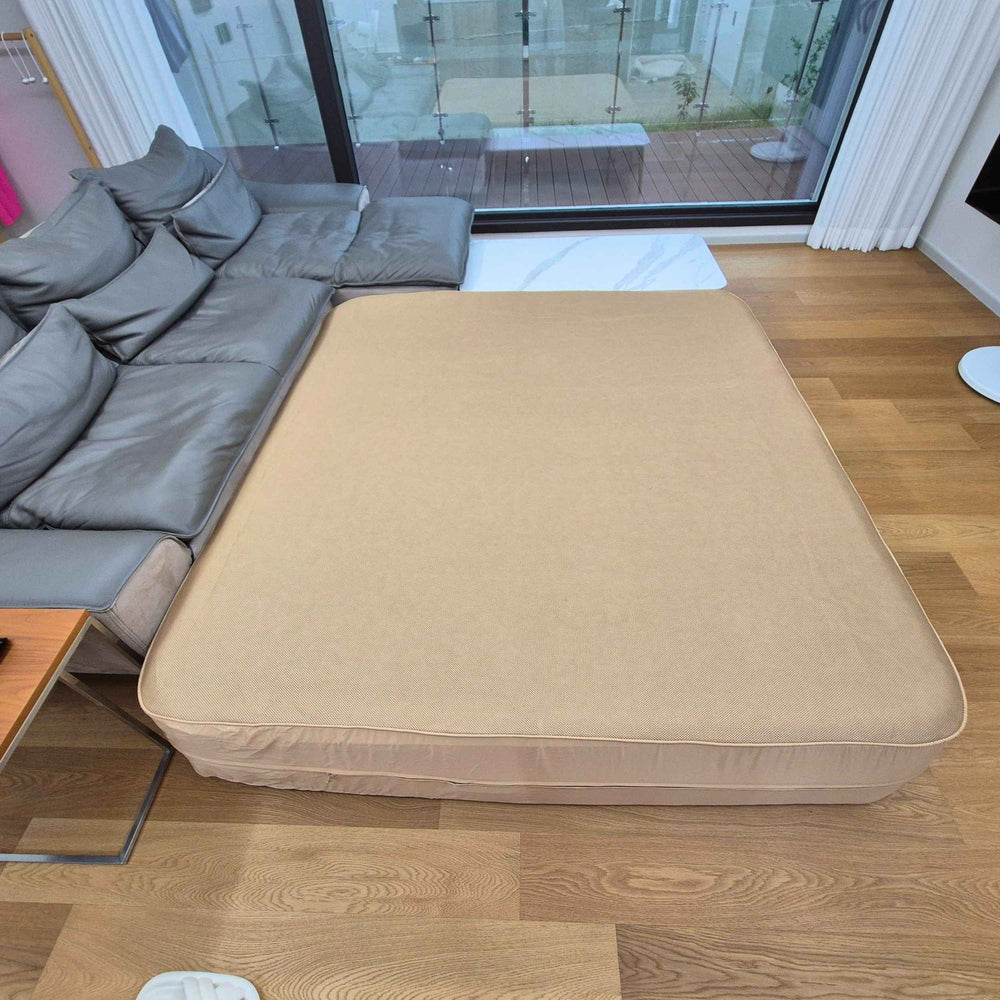 RBM Outdoors Coody Air Mattress Beige Queen (197×150×35 cm) – Premium Air Bed with Built-in Pump
