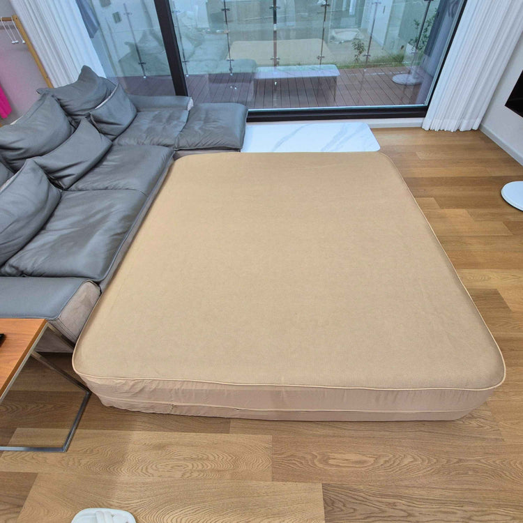 RBM Outdoors Coody Air Mattress Beige Queen (197×150×35 cm) – Premium Air Bed with Built-in Pump