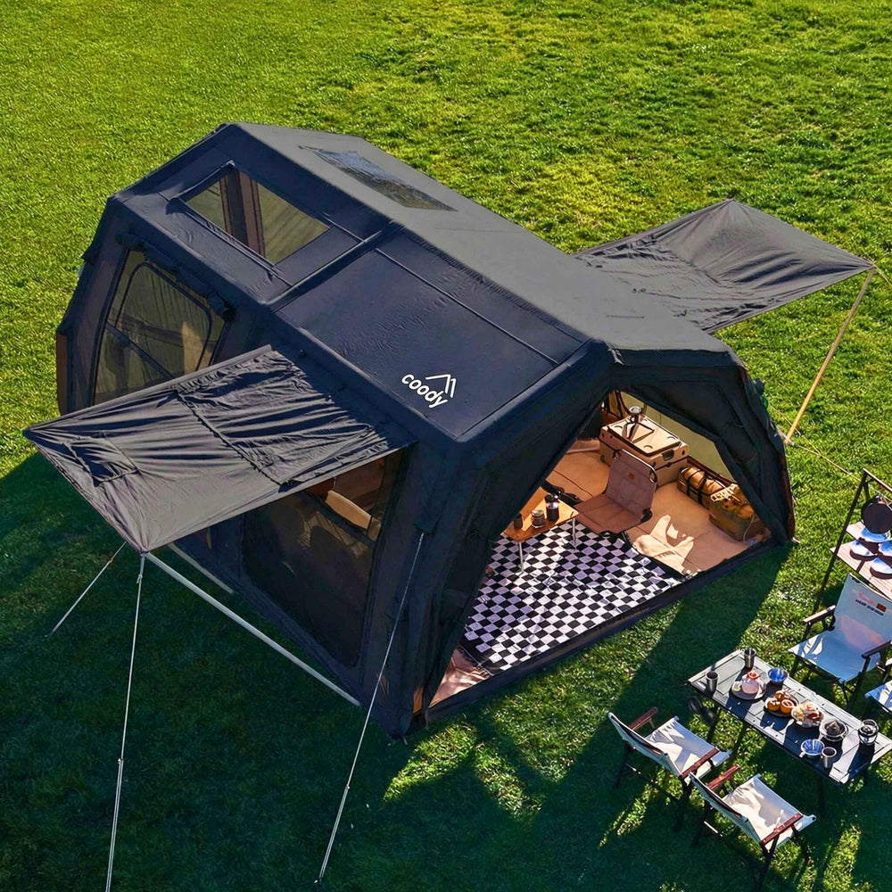 RBM Outdoors Coody Familia AirTent 17.2 Pro Black - Inflatable Tent for Camping (2-10 Person)