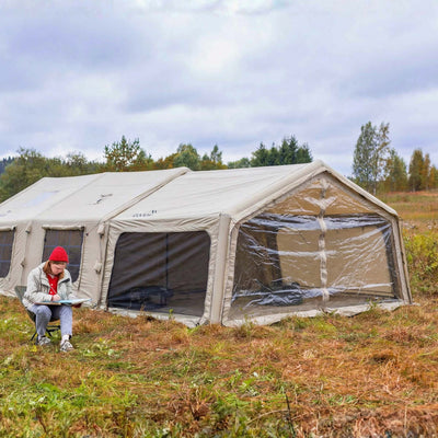 RBM Outdoors Coody AirTarp Beige - Inflatable Canopy for Tent 17.2, 13.6, Hub, 10.0