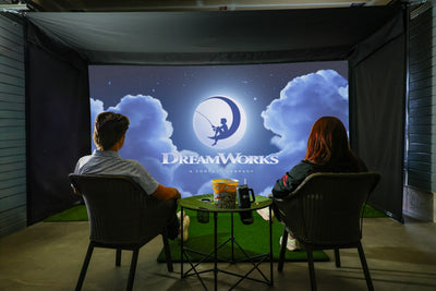 The SportScreen Golf Studio Vanish 16 Retractable Golf Simulator Enclosure