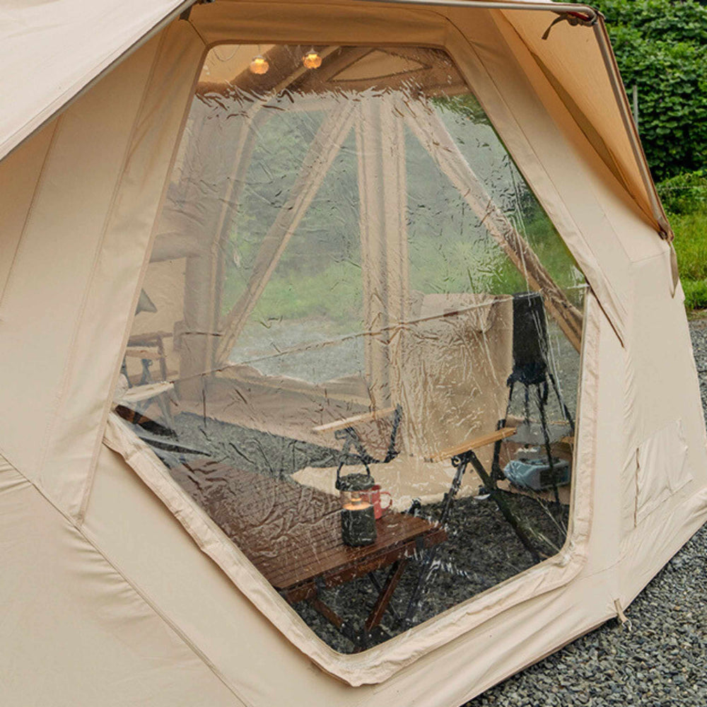 RBM Outdoors Coody Hub Pro Beige- Inflatable Tent for Camping (2-6 Person)