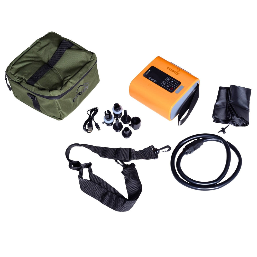RBM Outdoors Coody Familia AirTent 17.2 PRO Gray (2-10 Person)+Electric Pump+TPU Door Gray+Ground Sheet