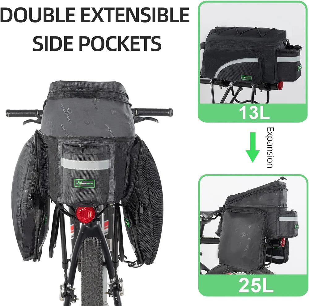Birch ROCKBROS Bike Trunk Bag 13L-25L Bike Rear Rack Bag