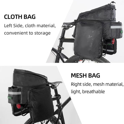 Birch ROCKBROS Bike Trunk Bag 13L-25L Bike Rear Rack Bag