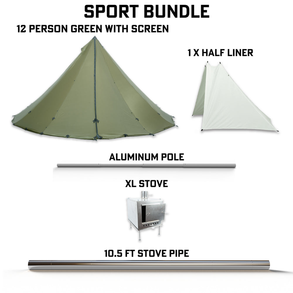 Seek Outside 12 Person Tipi | Stove | Liner