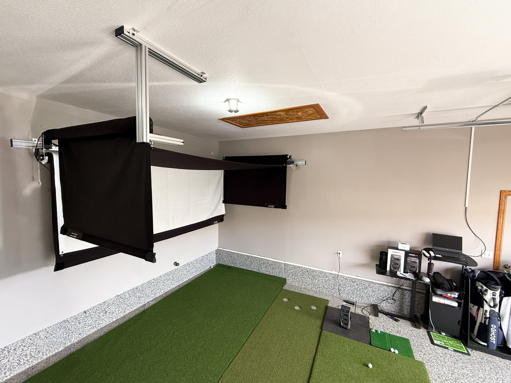 The SportScreen Golf Studio Vanish 11 Retractable Golf Simulator Enclosure