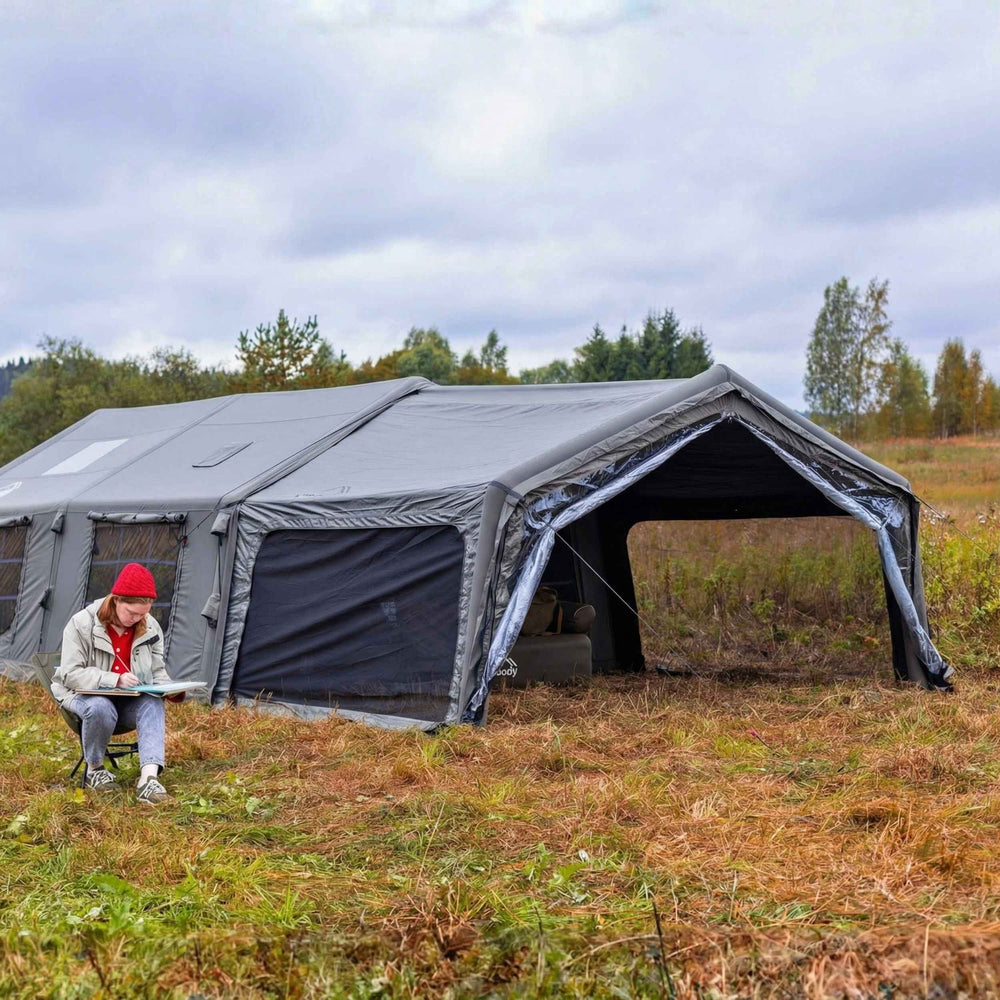 RBM Outdoors Coody AirTarp Gray - Inflatable Canopy for Tent 17.2, 13.6, Hub, 10.0