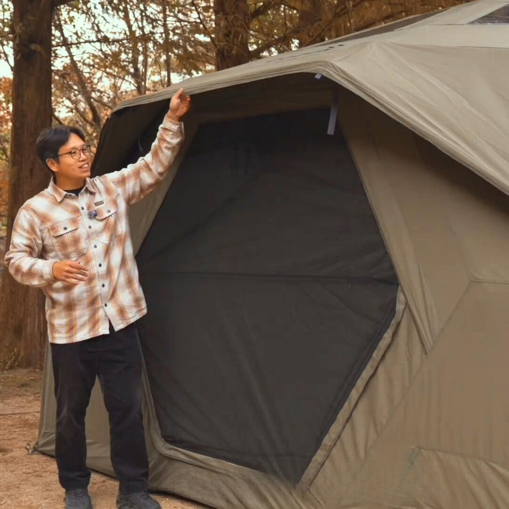 RBM Outdoors Coody Hub Pro Forest Green - Inflatable Tent for Camping (2-6 Person)