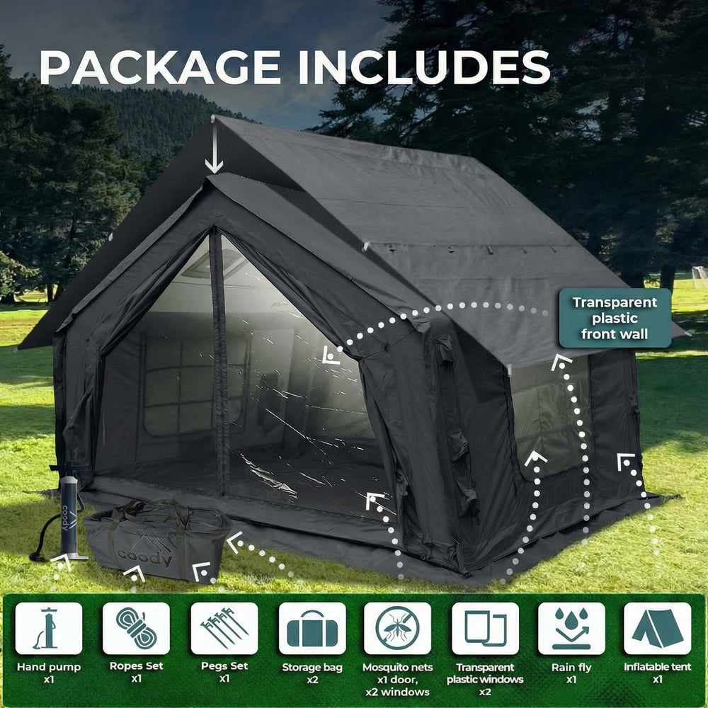 RBM Outdoors Coody 10.0 Gray Inflatable Tent House for Camping (2-4 person)