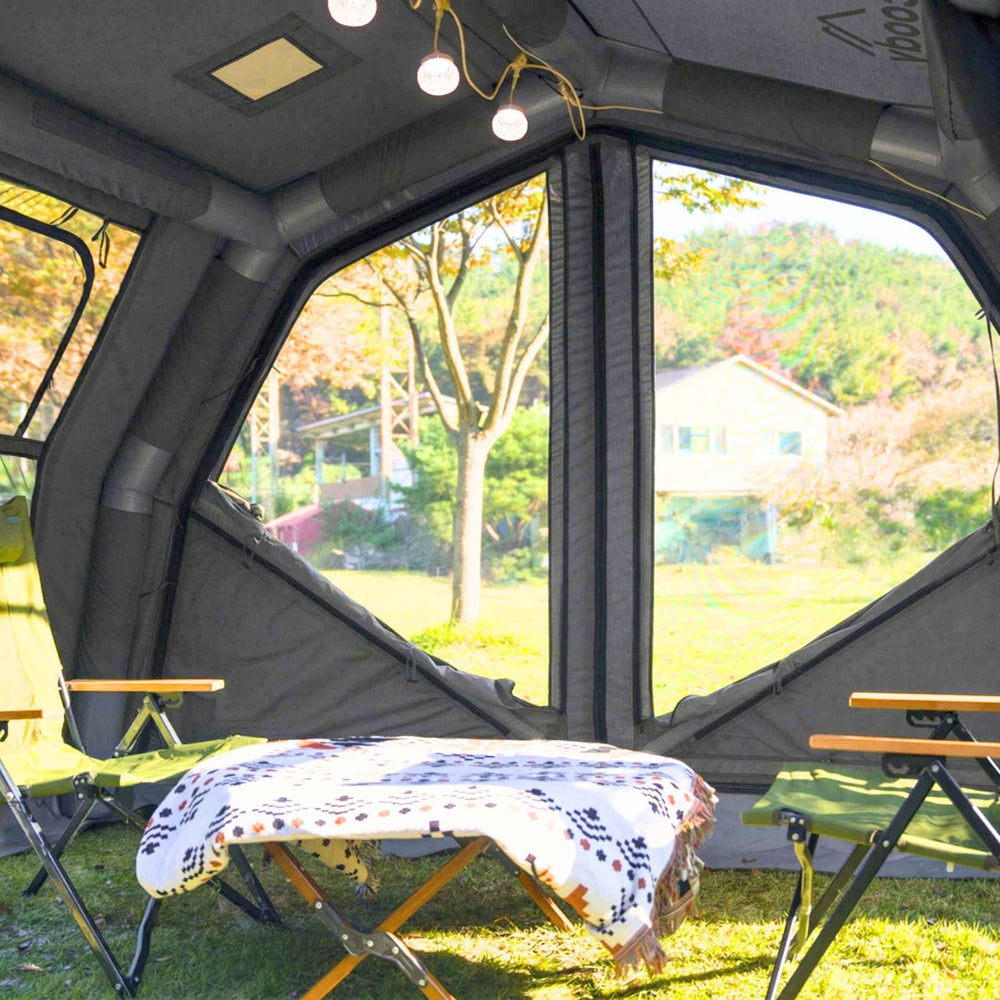 RBM Outdoors Coody Familia AirTent 17.2 Pro Gray - Inflatable Tent for Camping (2-10 Person)
